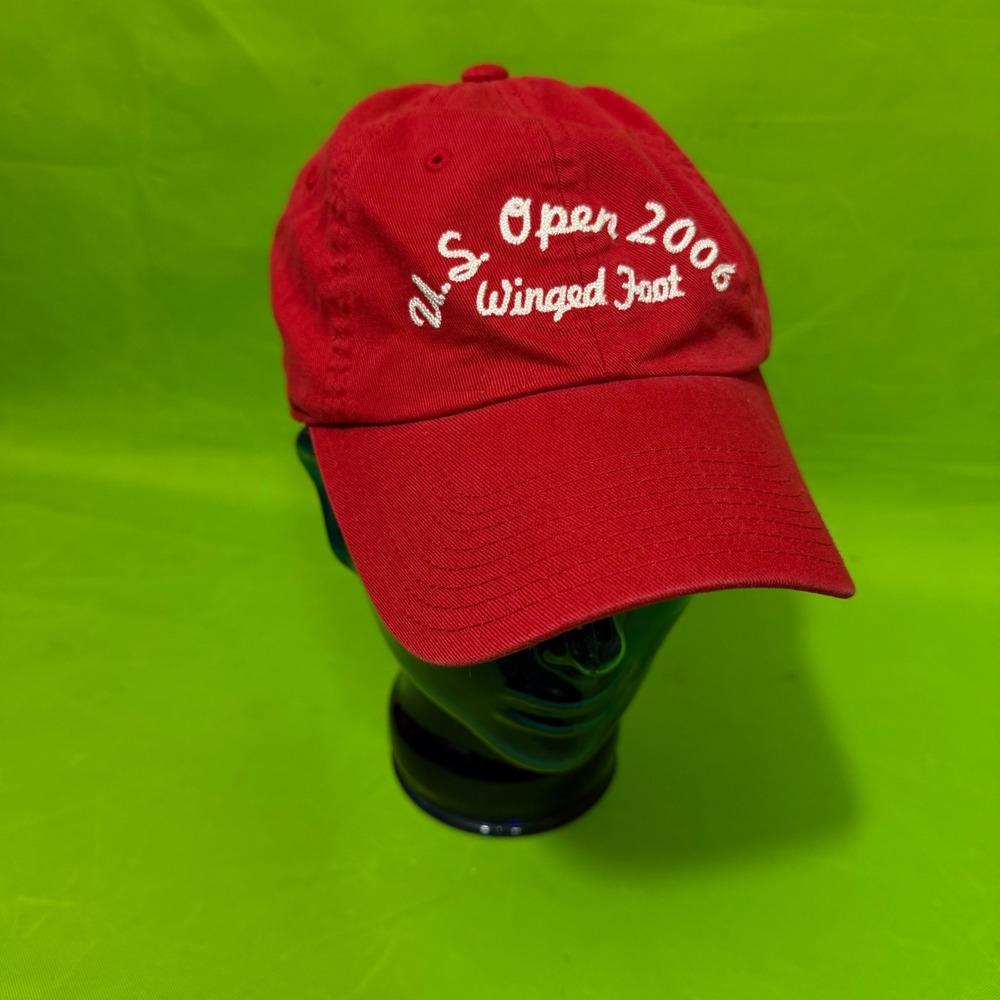 American Needle U.S. Open 2006 Winged Foot Golf Hat Red Adjustable Strapback Cap
